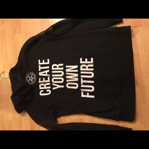 Black Craft Cult girls mesh inset hoodie